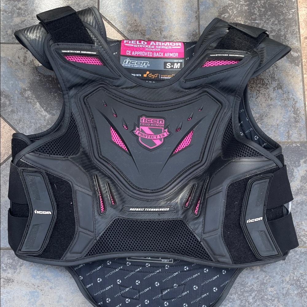ICON Black and Pink Protective Gear